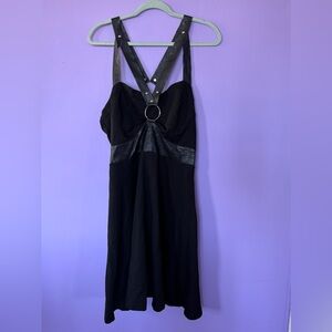 Black Sleeveless Release Me Skater Dress - XXL